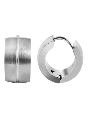 Adeliás Damen Ohrringe – Klappcreole aus Edelstahl in silber