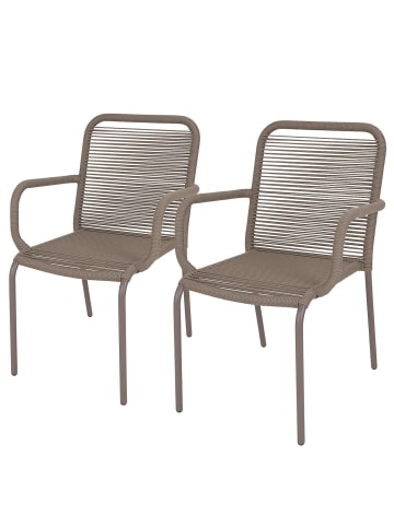 Butlers Gartenstuhl LOOPS 2er-Set in Grau