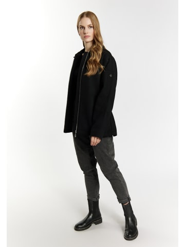 DreiMaster Damen Übergangsjacke Aus Wollgemisch in Schwarz
