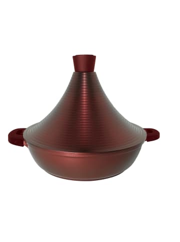 Cheffinger Aluguss Tajine Tagine Ø28cm Induktion Silikongriffe Gartopf in Burgundy