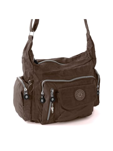 Bag Street Schultertasche Nylon braun ca. 30cm