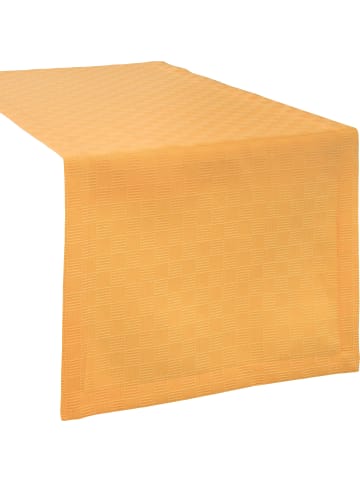 Erwin Müller Jacquard, Baumwollmischung Tischläufer Paderborn in mango
