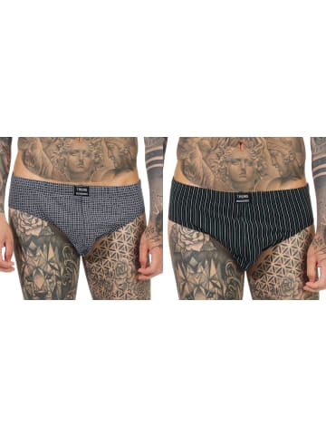 NORMANN Trend Unterhose Rio Slip Muster - 66448 in Ringel blau