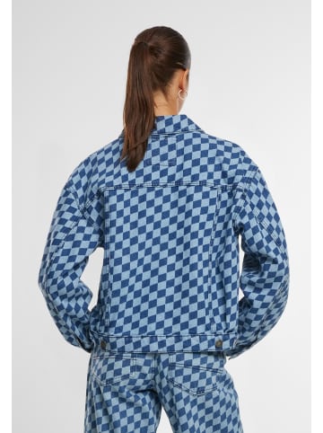 Urban Classics Urban Classics Ladies 80‘s Oversized Laser Printed Denim Jacket in bluelasercheck