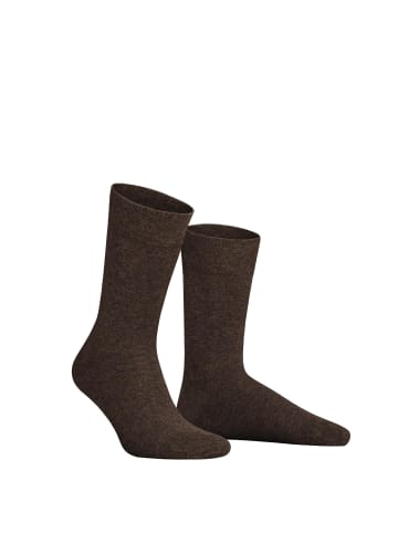 Hudson Socken Relax Cotton druckfreier Bund in Brownmel.
