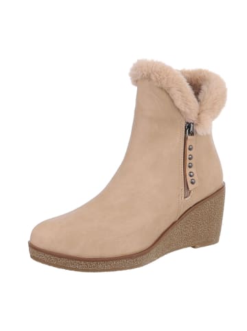 Ital-Design Stiefelette in Beige