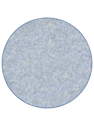Snapstyle Schlingenteppich Memory Meliert Rund in Blau