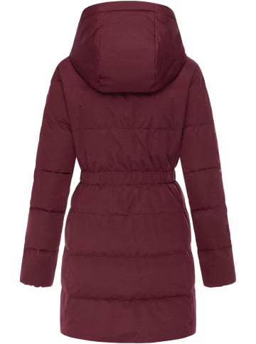 ragwear Steppmantel Niani YOUMODO in Wine Red