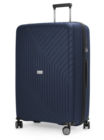 Hauptstadtkoffer TXL - 3er Kofferset Hartschalen-Trolleys Laptop-Fach 4 Rollen TSA in Dunkelblau