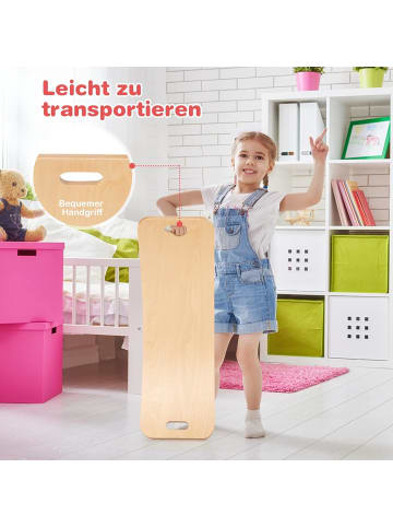 COSTWAY Balance Board 60 x 30cm in Braun