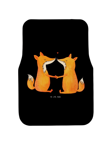 Mr. & Mrs. Panda Auto Fußmatte Füchse Liebe ohne Spruch in Schwarz
