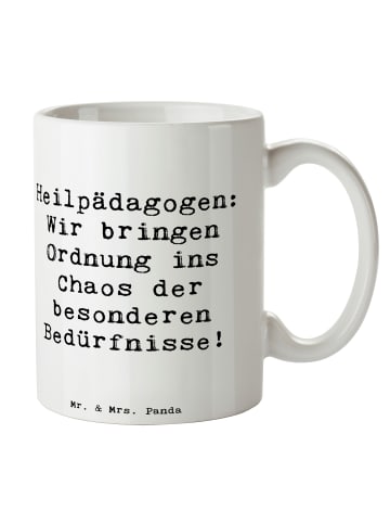 Mr. & Mrs. Panda Trinkbecher Spruch Heilpädagogin Chaosordnung m... in Weiß