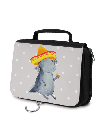 Mr. & Mrs. Panda Waschtasche Axolotl Tequila ohne Spruch in Grau Pastell