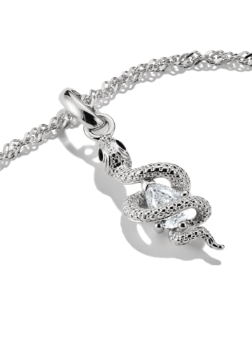 Thomas Sabo Charm-Anhänger Schlange Mit Stein Connect in silber, schwarz, weiß