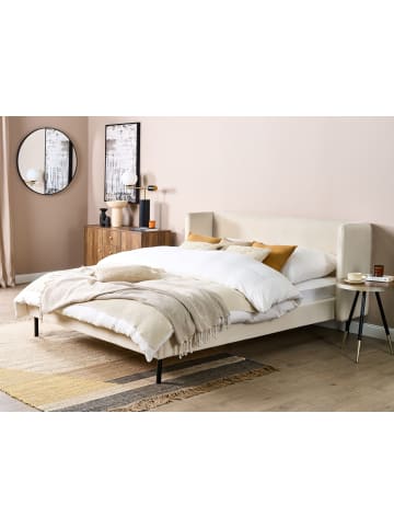 Beliani Doppelbett ARETTE in Beige - (W) 184 x (H) 95 x (L) 206 cm
