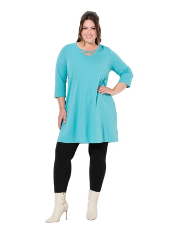 Ulla Popken Longshirt in türkisgrün