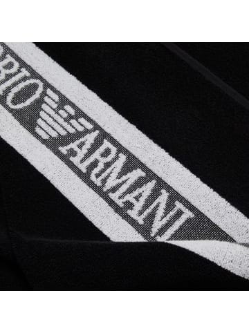 Emporio Armani Strandtuch in Schwarz