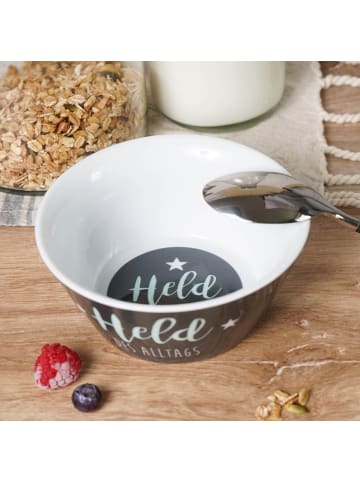 Geda Labels Müslischale Held des Alltags in Grau - 400 ml