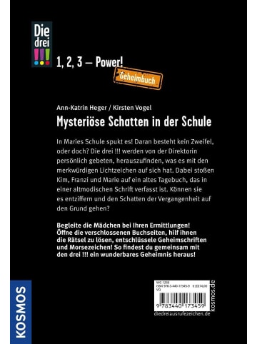 Franckh-Kosmos Die drei !!!, Mysteriöse Schatten in der Schule | Geheimbuch mit Rätseln in...