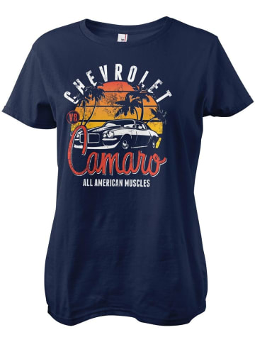 Camaro Shirt "Chevrolet Sunset Girly Tee" in Blau