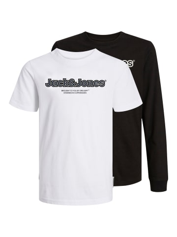 JACK & JONES Junior 2er Pack T-Shirt + Longsleeve in black
