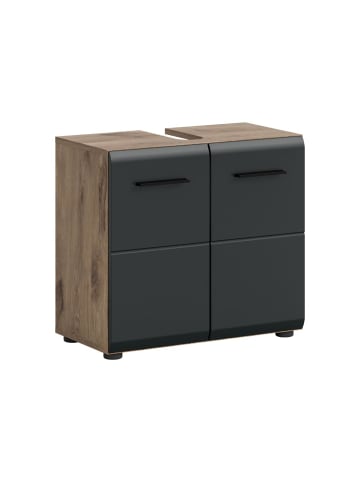 ebuy24 Waschbeckenunterschrank Ice Schwarz 60 x 30 cm