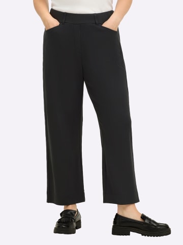 sheego Culotte in schwarz-gemustert