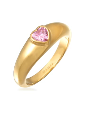 Elli Ring 925 Sterling Silber Herz in Pink