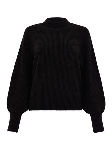 Threadbare Strickpullover THB Lolite Roll Neck Knitted Jumper in Schwarz