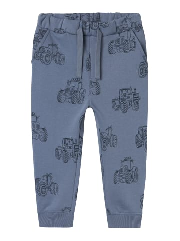 name it Bequeme Sweathose mit Print und Bindeverschluss in Grau