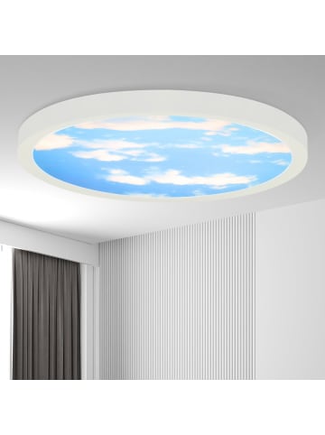 ZMH Deckenleuchte LED Ø23 cm rund in weiß flach Flurlampe 23W 4000K neutralweiß