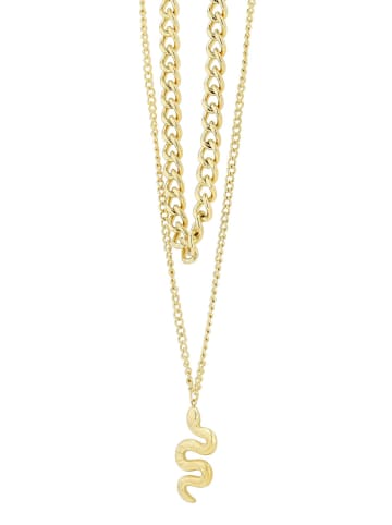 Adeliás Damen Halskette – Panzerkette aus Edelstahl 45 cm in gold