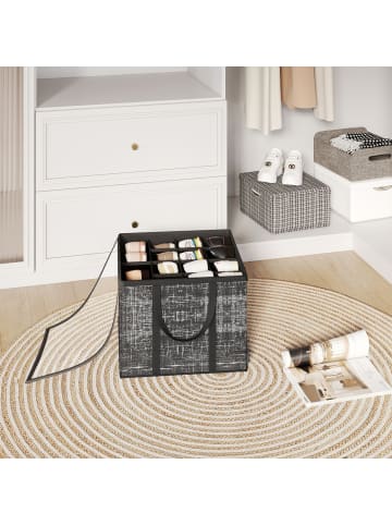 SONGMICS Schuhbox Tina in Schwarz - (B)42 x (H)31.7 x (T)42 cm