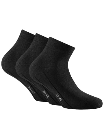 Rohner Socken 3er Pack in Schwarz