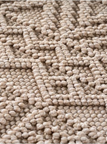 KADIMA DESIGN Flachgewebe-Teppich Ethno Streifen Boho Pflegeleicht in Beige