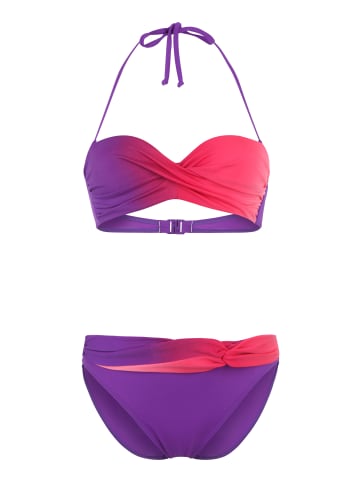 LASCANA Bügel-Bandeau-Bikini in lila-pink