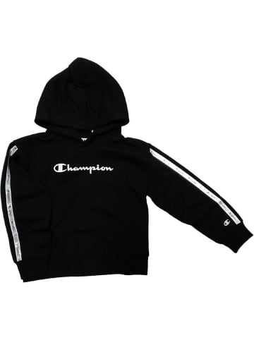 Champion Sweatshirt Hooded Half Zip Sweatshirt in Schwarz