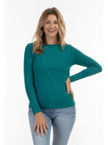 Usha Damen Strick Pullover in Smaragdgrün