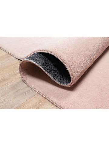 KADIMA DESIGN Hochflorteppich Uni mit Antirutsch-Rücken und weichem Flor