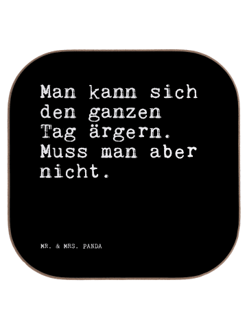 Mr. & Mrs. Panda Glas-Untersetzer Man kann sich den... mit Spruch in Schwarz
