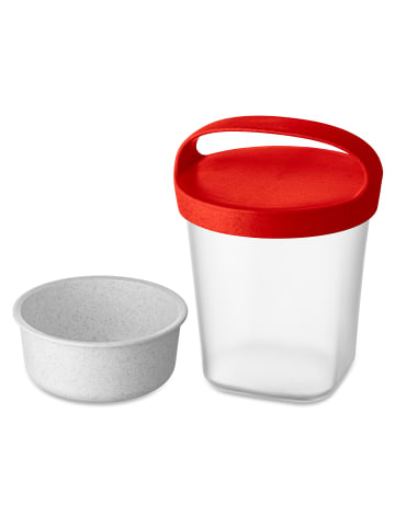 koziol BUDDY 0,5 * - Snackpot mit Einsatz und Deckel 500ml in organic red-organic white