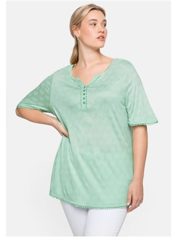 sheego Shirt in mint bedruckt