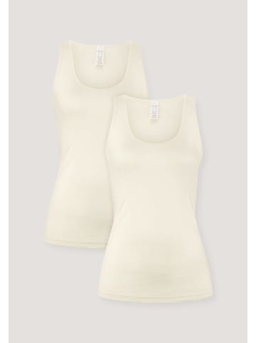 Hessnatur Tanktop Rundhals Fitted 2er-Set in natur