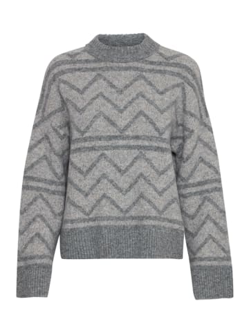 b. young Strickpullover BYOMEA Loose fit in Mid grey Melange Mix