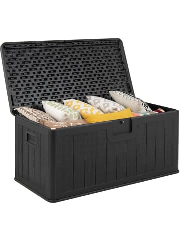 COSTWAY Gartenbox 378L HDPE in Schwarz