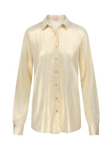 Moda Minx Langarmbluse Shimmering Lights Beach Shirt in Beige