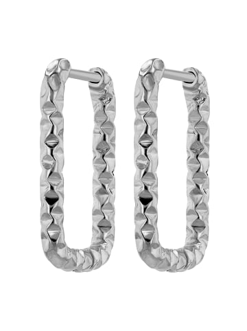 Adeliás Damen Creolen aus Edelstahl 2.1 cm in silber