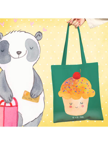 Mr. & Mrs. Panda Bedruckte Tasche Cupcake ohne Spruch in Mint