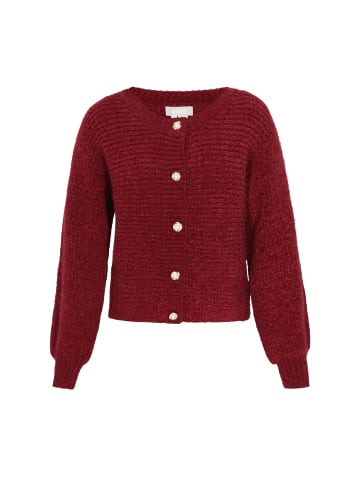 Usha Women Cardigan in burgundy