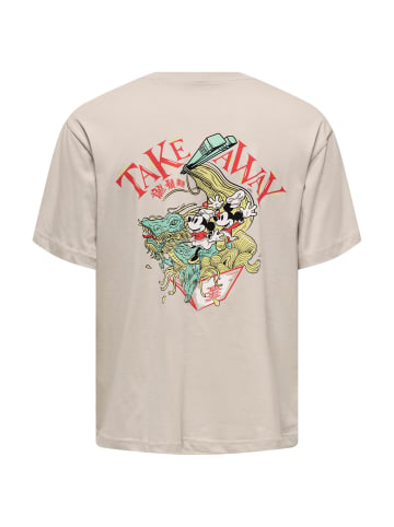 Only&Sons T-Shirt 'Disney Life' in beige